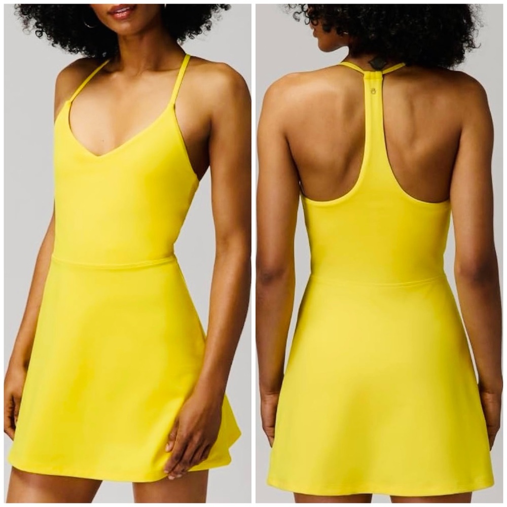 NWT Spiritual Gangster Jet Active Skort Dress in Sunflower Yellow Size Large